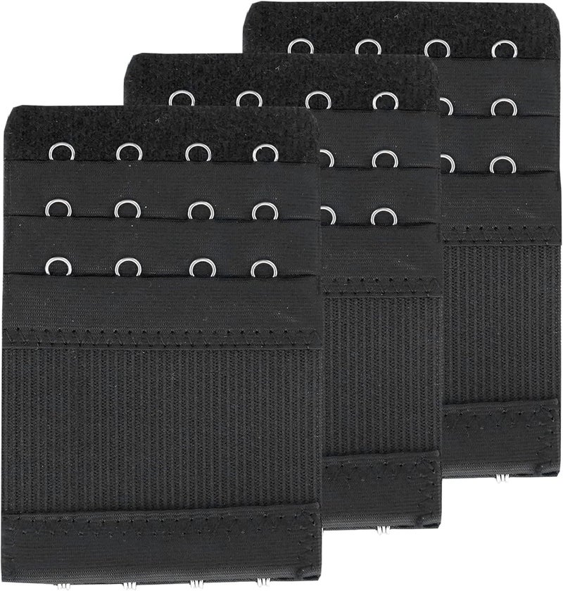 SAMGU Store Bra Extenders 4 Hooks Women's Soft Stretchy Bra Extension Strap, 3 Pieces - Image 1